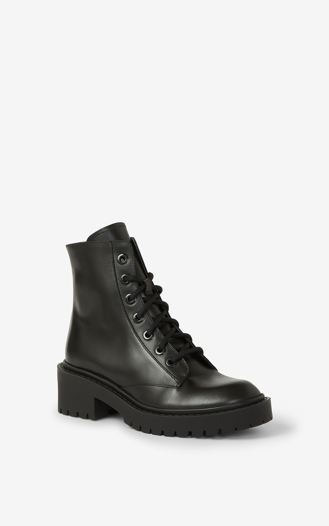 Botas Kenzo Nueva Coleccion Kenzo Mujer Lace up Pike Cuero ankle Negras